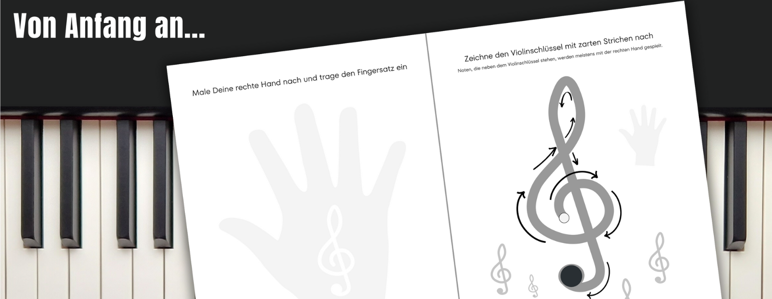 Klavierspielen Klavieranfaenger Musikunterricht Allgemeine Musiklehre Noten lernen Tasten Starter